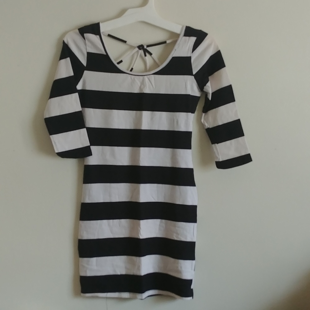 Striped mini-dress